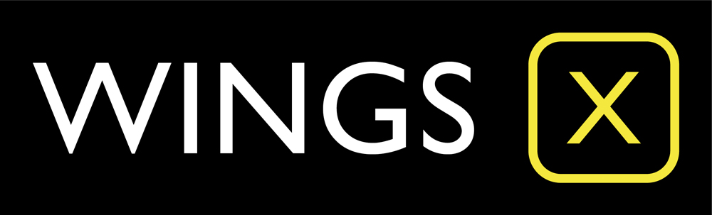 Wings X Logo schwarz